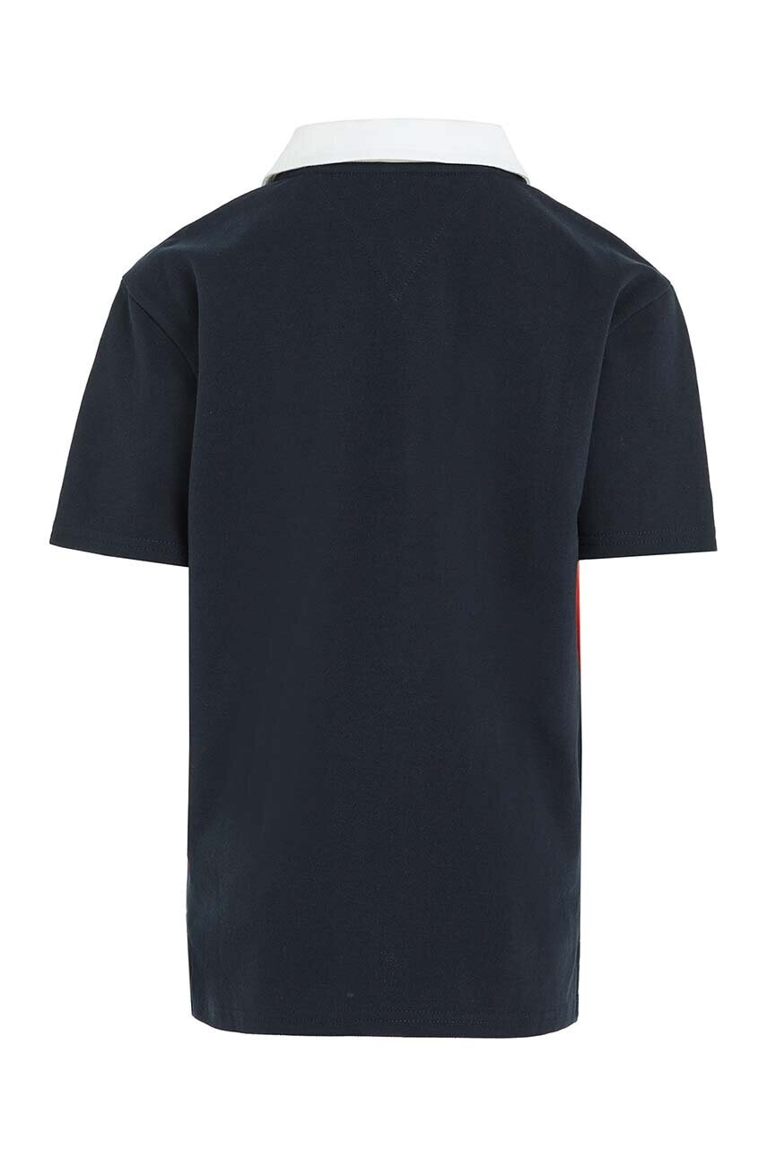 Tommy Hilfiger Детска тениска с яка в червено с десен - Pepit.bg