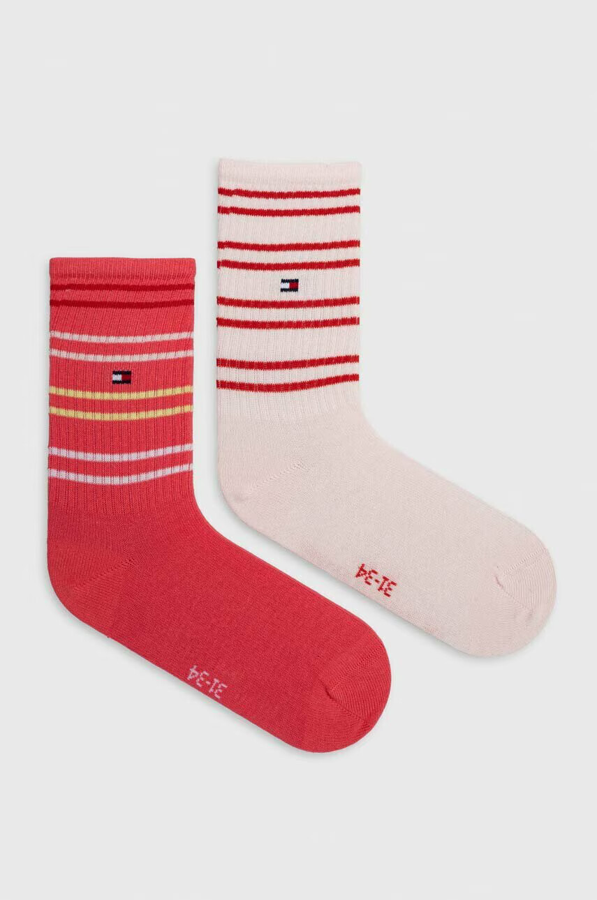 Tommy Hilfiger Детски чорапи (2 броя) в розово - Pepit.bg
