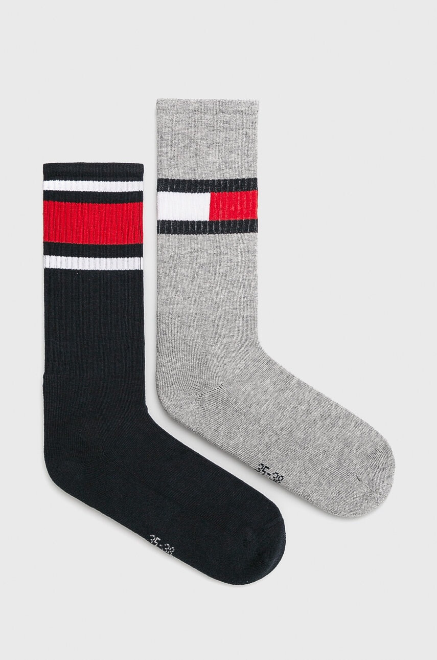 Tommy Hilfiger Детски чорапи (2-pack) в сиво - Pepit.bg