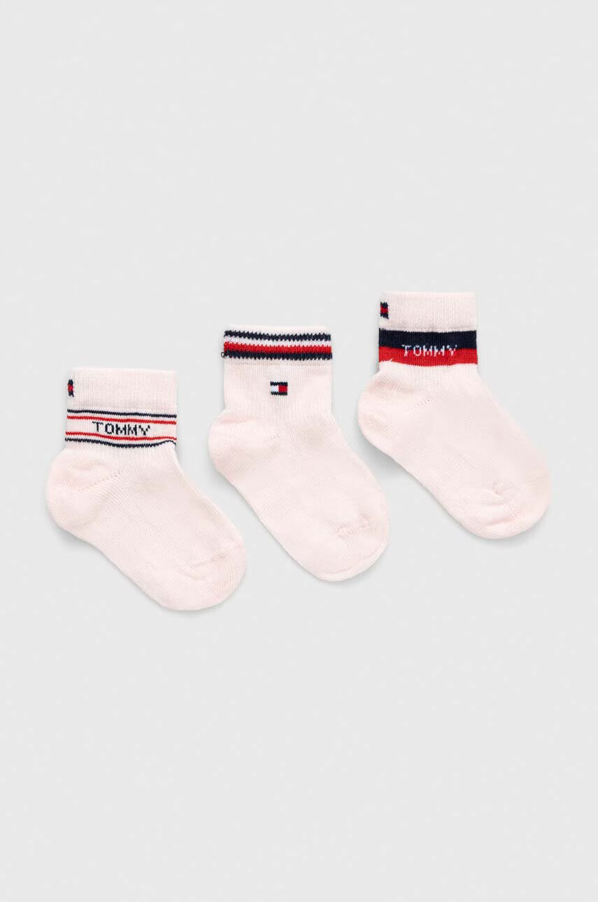 Tommy Hilfiger Детски чорапи (3 броя) в розово - Pepit.bg