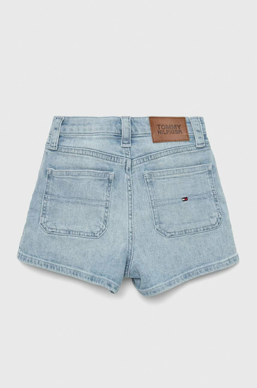 Tommy Hilfiger Детски дънков къс панталон в сиво с регулируема талия - Pepit.bg