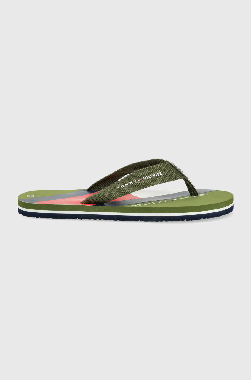Tommy Hilfiger Детски джапанки в зелено - Pepit.bg