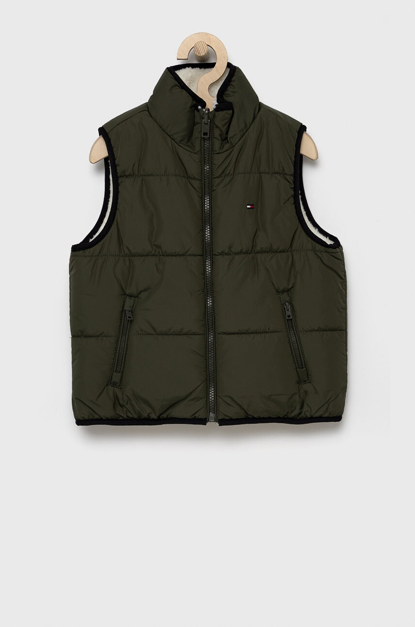 Tommy Hilfiger Детски елек с две лица в зелено - Pepit.bg