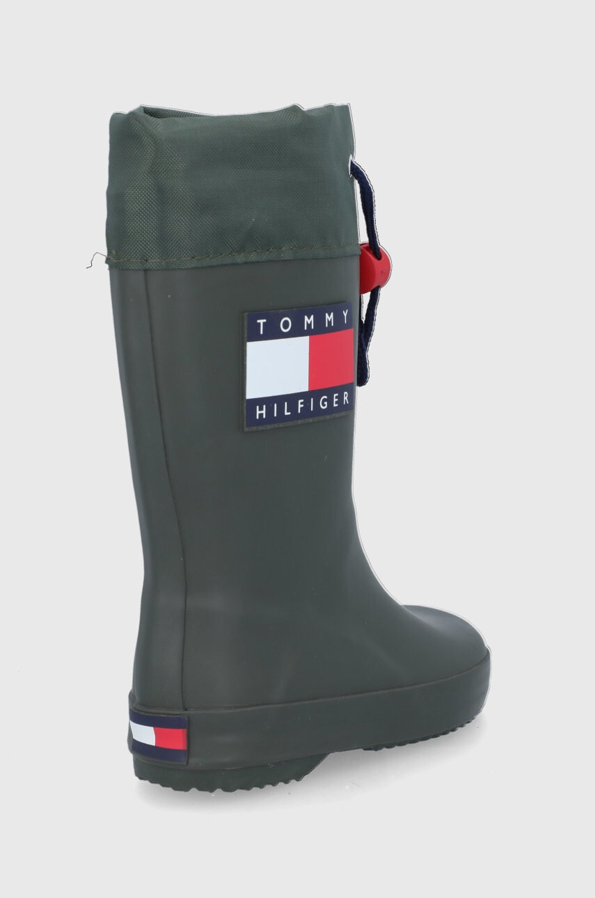 Tommy Hilfiger Детски гумени ботуши в зелено - Pepit.bg