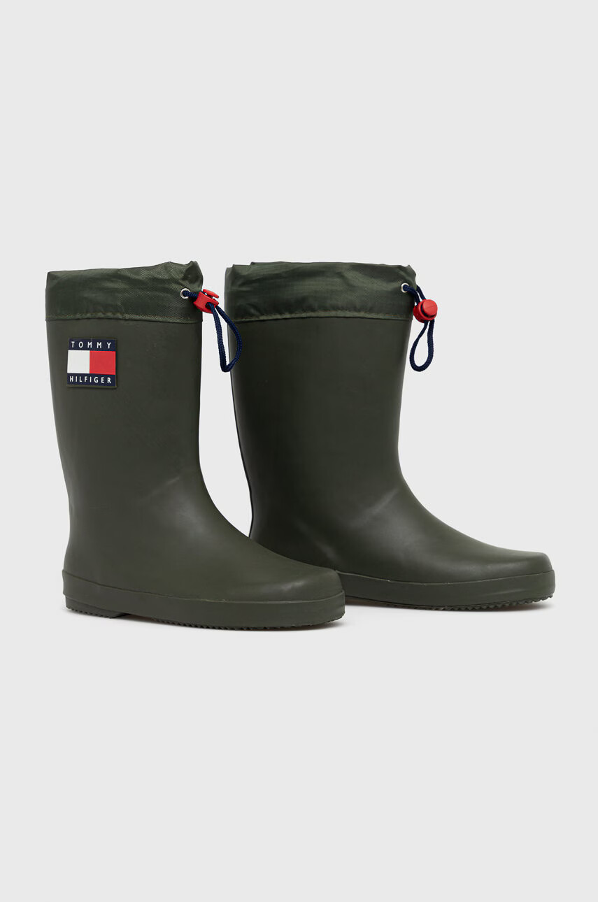 Tommy Hilfiger Детски гумени ботуши в кафяво - Pepit.bg