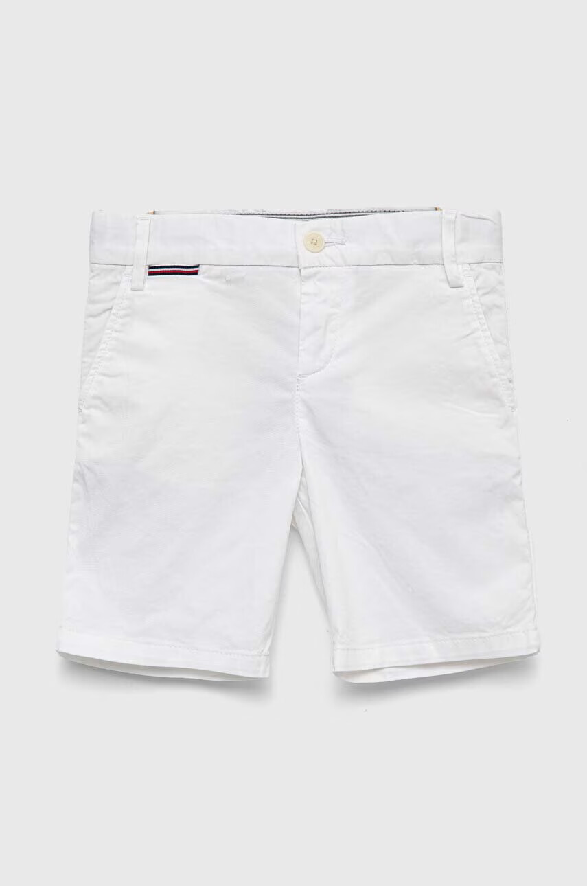 Tommy Hilfiger Детски къси панталони в бяло с регулируема талия - Pepit.bg