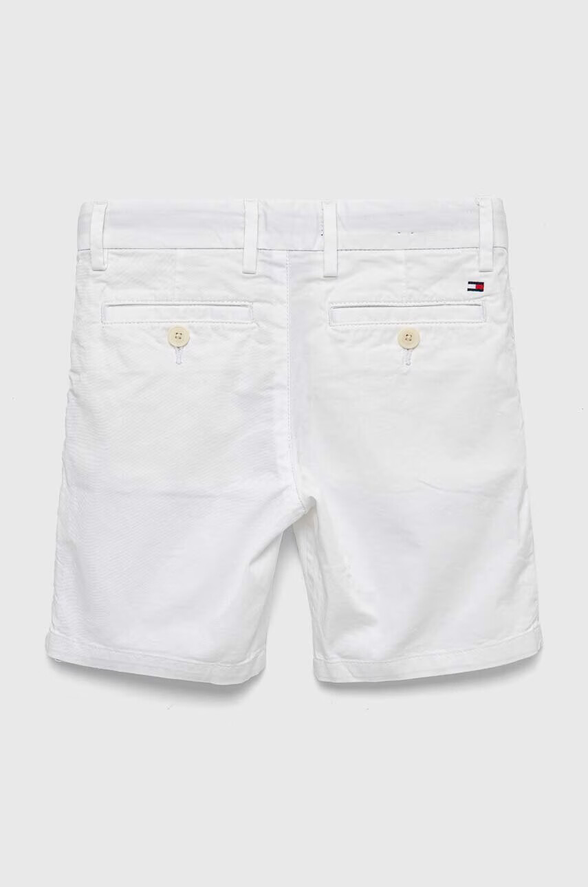 Tommy Hilfiger Детски къси панталони в бяло с регулируема талия - Pepit.bg