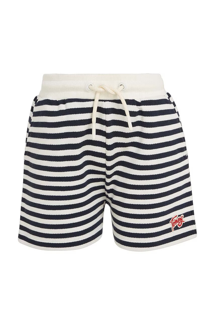 Tommy Hilfiger Детски къси панталони в тъмносиньо с десен - Pepit.bg