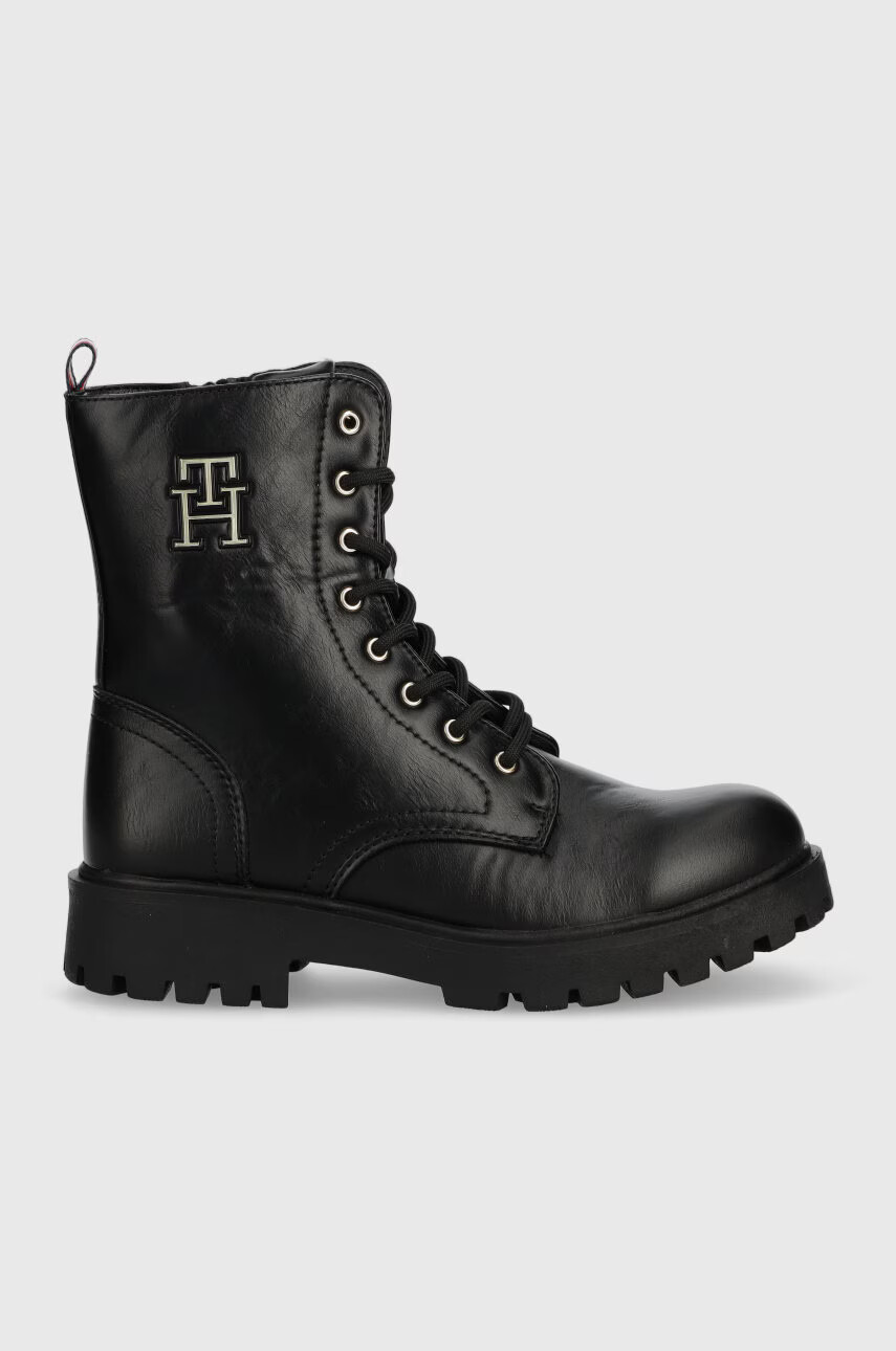 Tommy Hilfiger Детски кубинки в черно - Pepit.bg