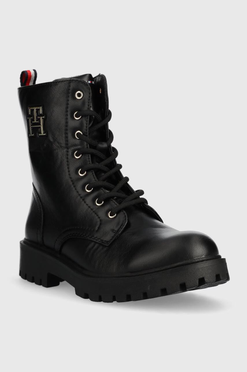 Tommy Hilfiger Детски кубинки в черно - Pepit.bg