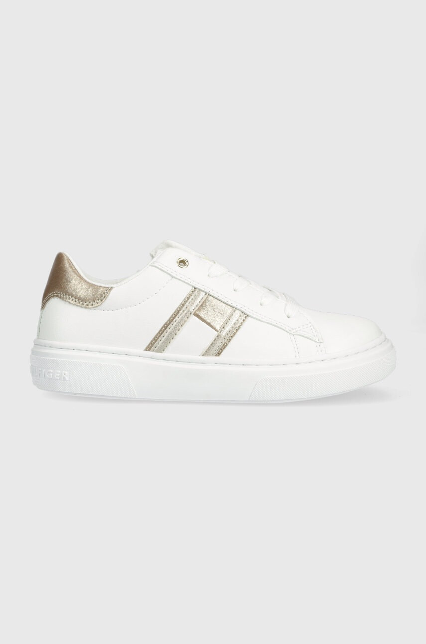 Tommy Hilfiger Детски маратонки в бяло - Pepit.bg