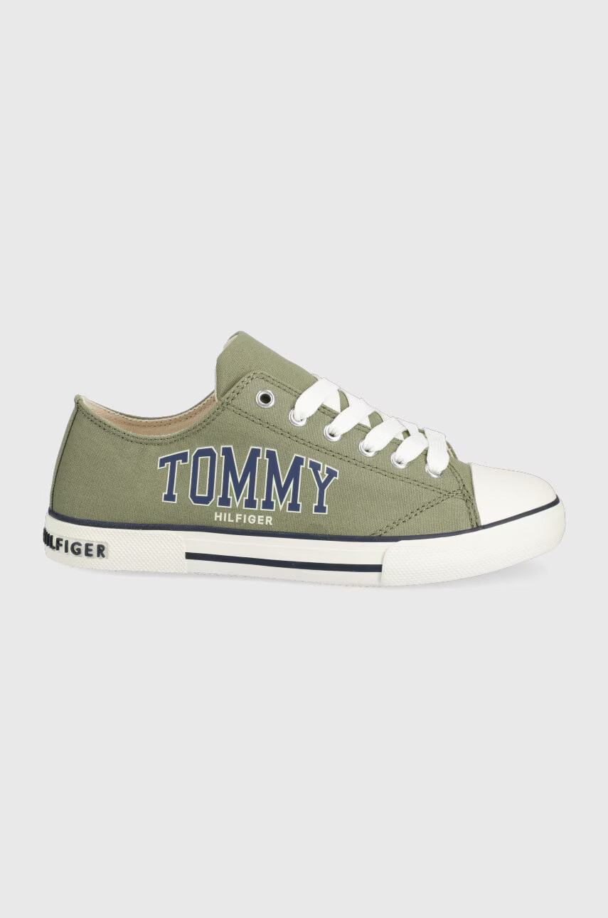 Tommy Hilfiger Детски ниски кецове в зелено - Pepit.bg