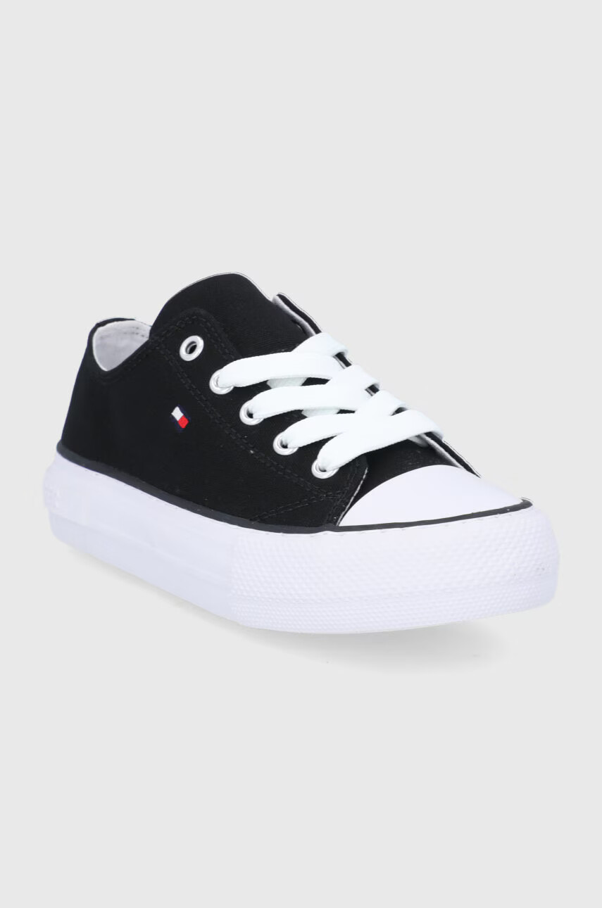 Tommy Hilfiger Детски ниски кецове в черно - Pepit.bg