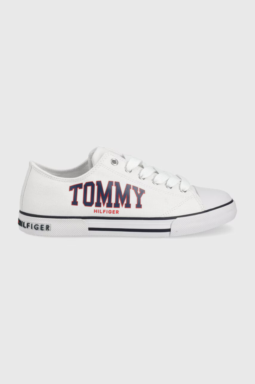 Tommy Hilfiger Детски ниски кецове в бяло - Pepit.bg