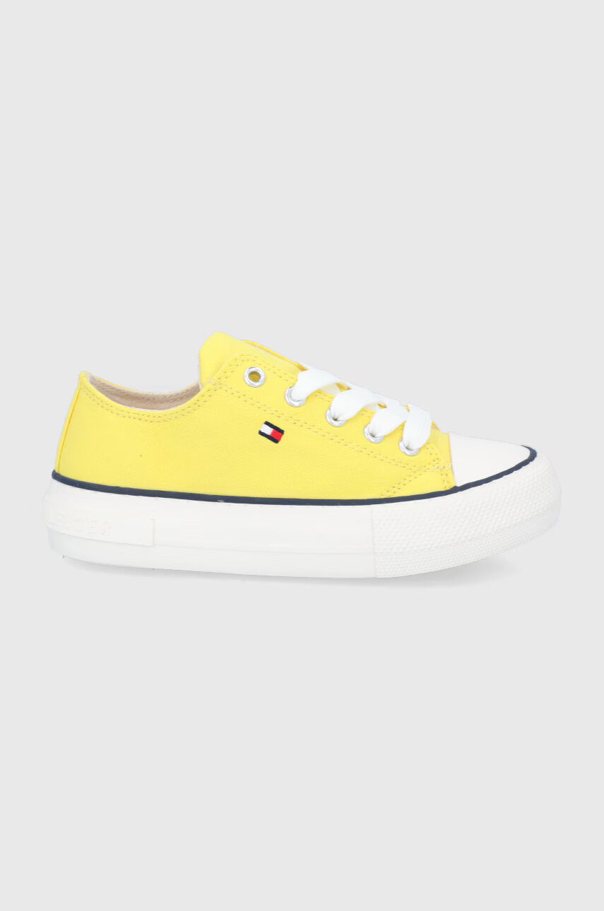 Tommy Hilfiger Детски ниски кецове в жълто - Pepit.bg