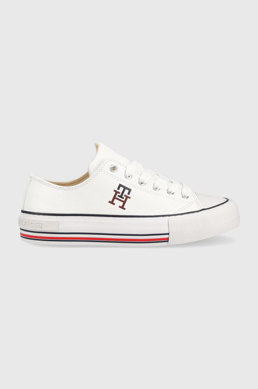 Tommy Hilfiger Детски ниски кецове в бяло - Pepit.bg