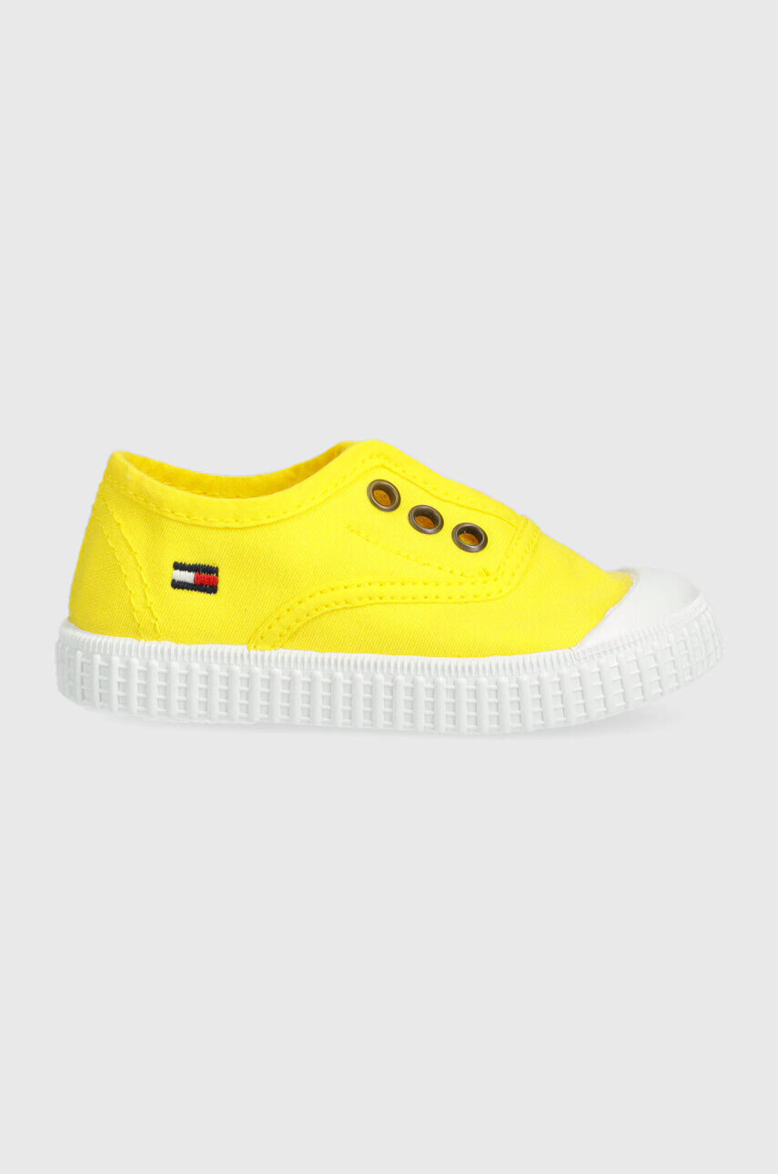 Tommy Hilfiger Детски ниски кецове в жълто - Pepit.bg