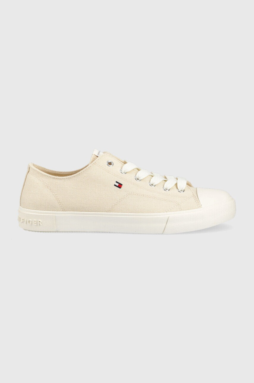 Tommy Hilfiger Детски ниски кецове в бежово - Pepit.bg