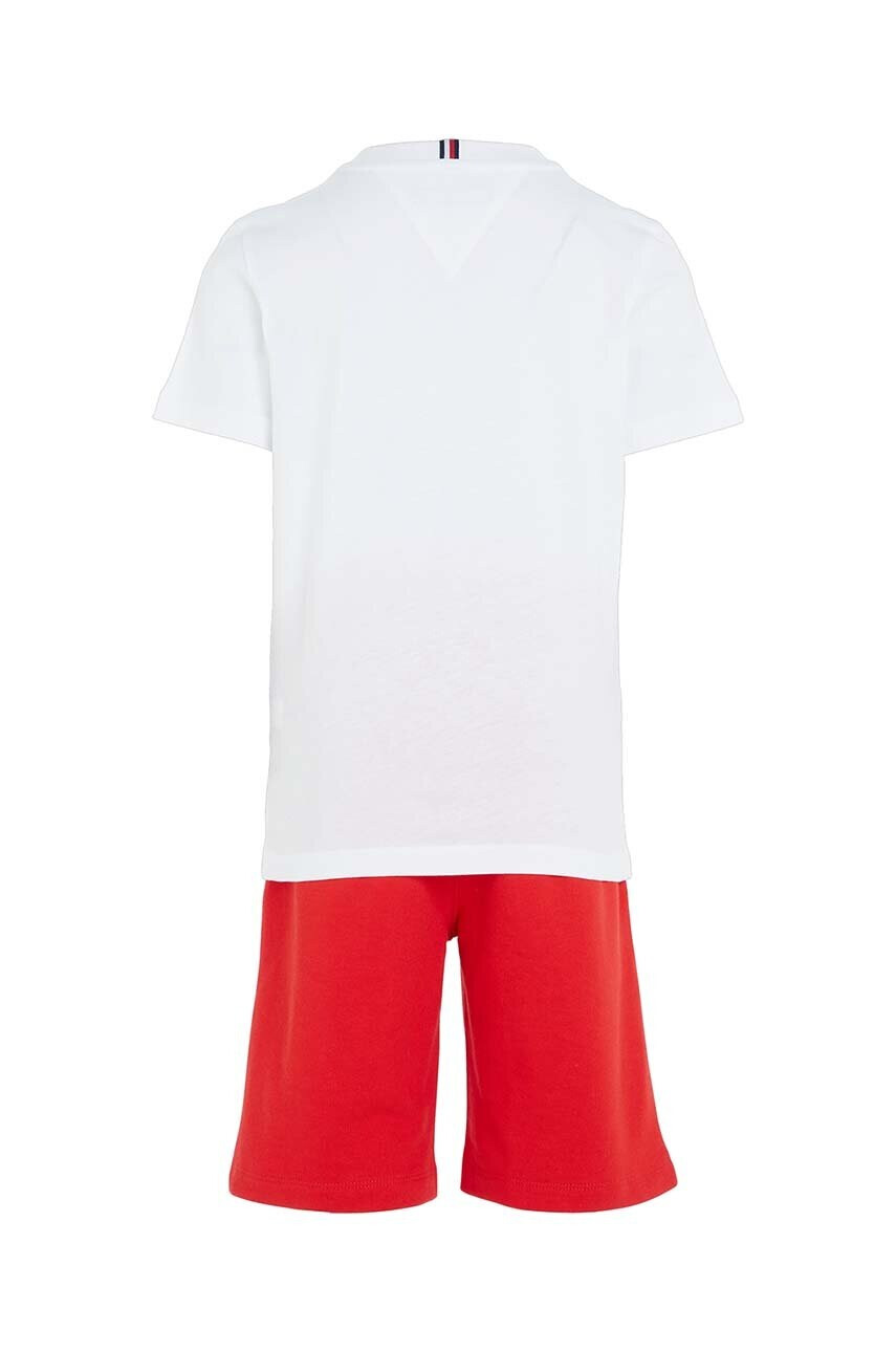 Tommy Hilfiger Детски памучен комплект в червено - Pepit.bg