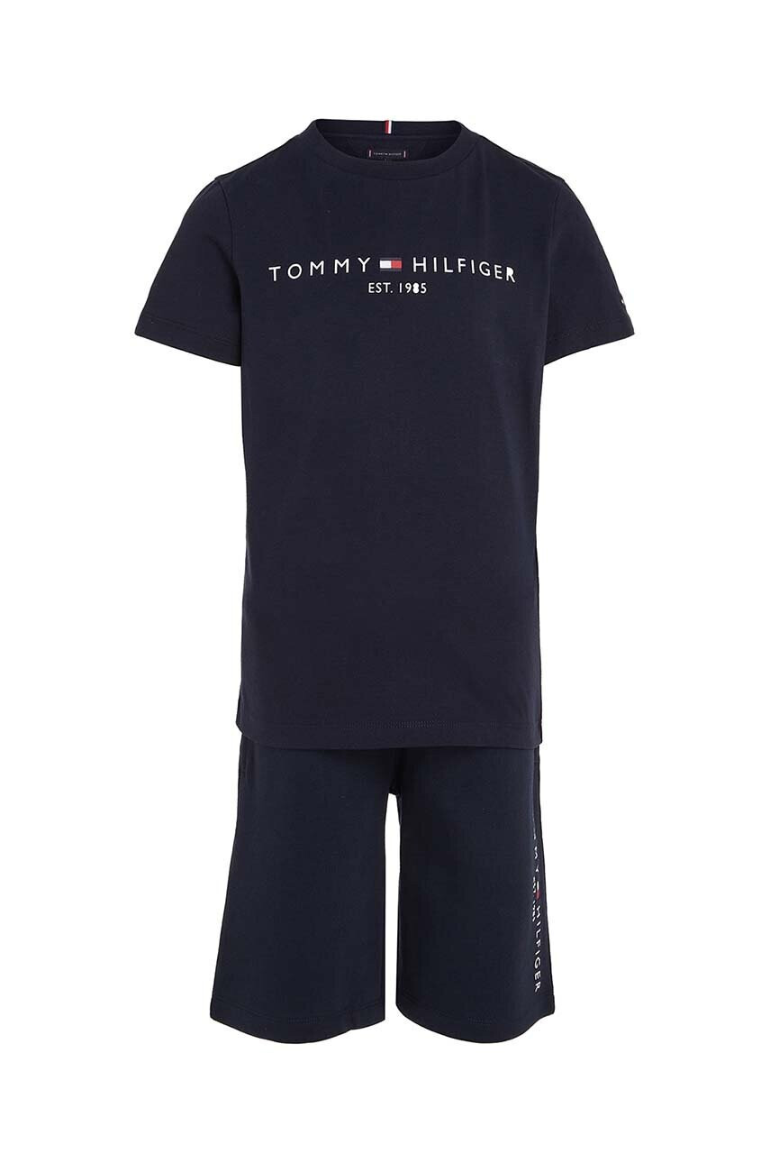 Tommy Hilfiger Детски памучен комплект в тъмносиньо - Pepit.bg
