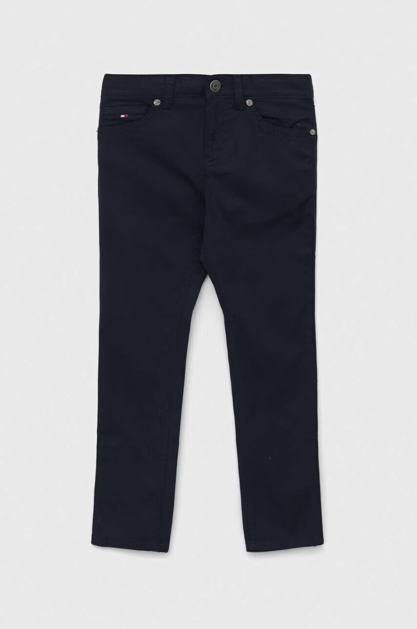 Tommy Hilfiger Детски панталон в тъмносиньо с изчистен дизайн - Pepit.bg