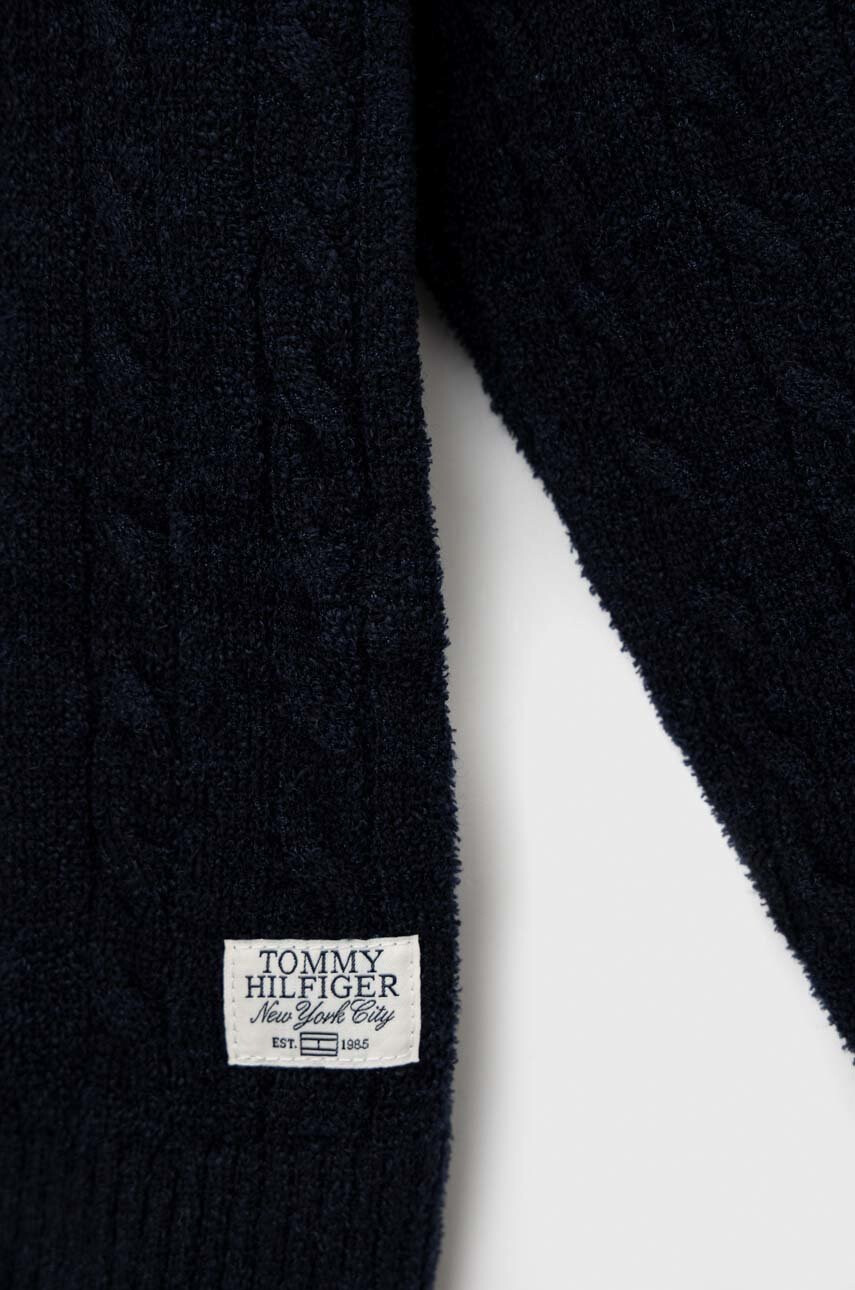 Tommy Hilfiger Детски пуловер в тъмносиньо от лека материя - Pepit.bg