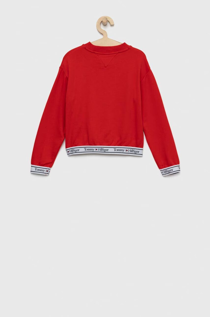 Tommy Hilfiger Детски суичър в червено с изчистен дизайн - Pepit.bg