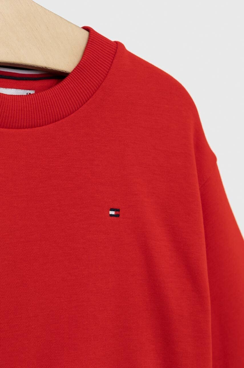 Tommy Hilfiger Детски суичър в червено с изчистен дизайн - Pepit.bg