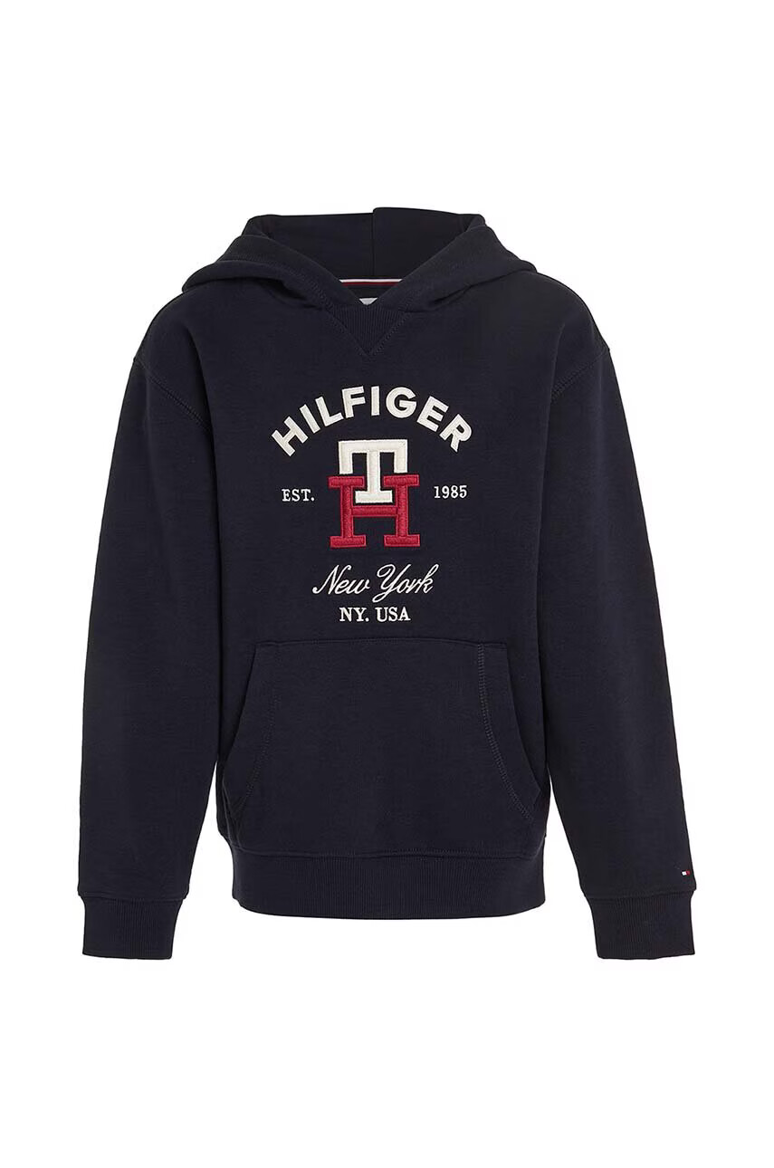 Tommy Hilfiger Детски суичър в тъмносиньо с качулка - Pepit.bg