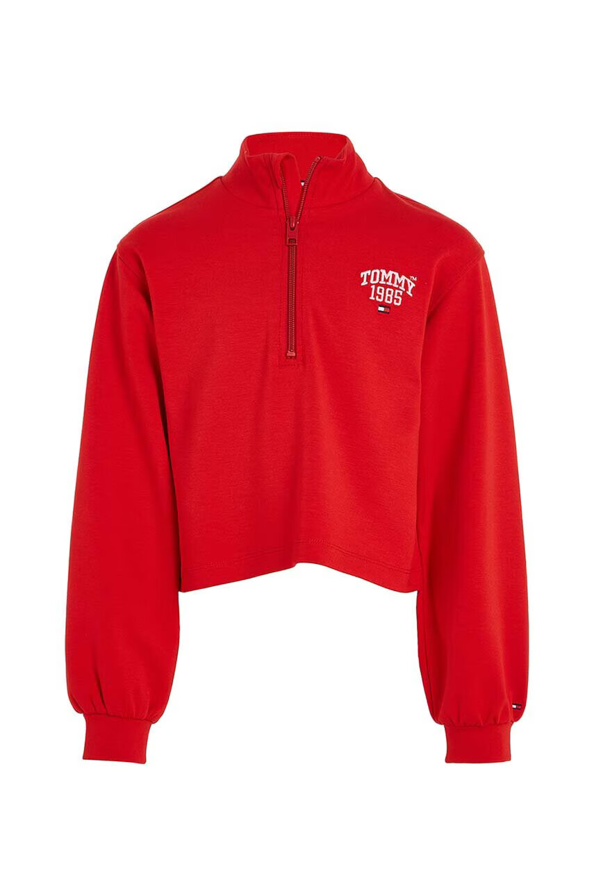 Tommy Hilfiger Детски суичър в червено с апликация - Pepit.bg
