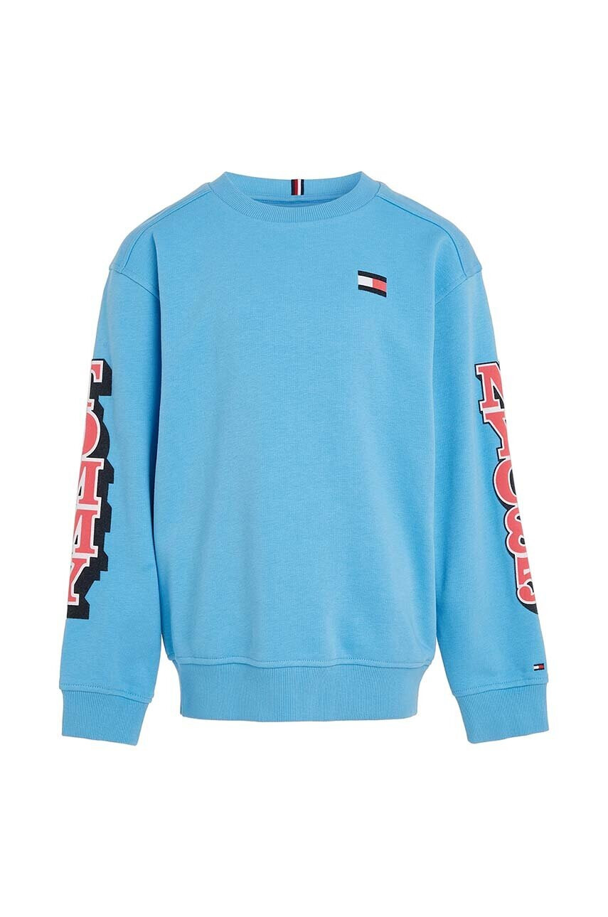 Tommy Hilfiger Детски суичър в синьо с принт - Pepit.bg