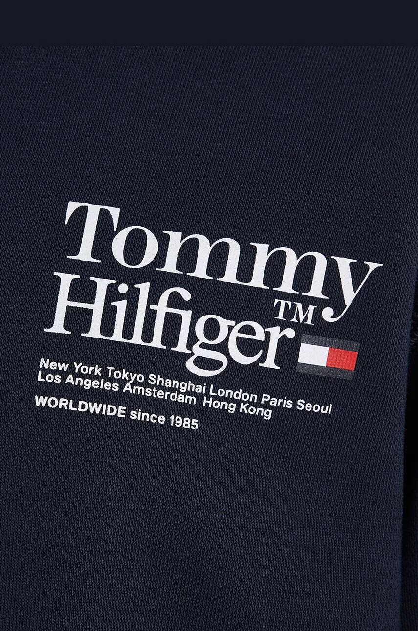 Tommy Hilfiger Детски суичър в тъмносиньо с принт - Pepit.bg