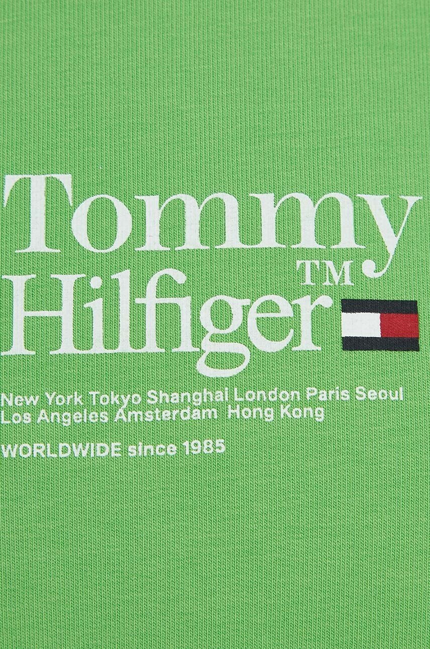Tommy Hilfiger Детски суичър в зелено с принт - Pepit.bg