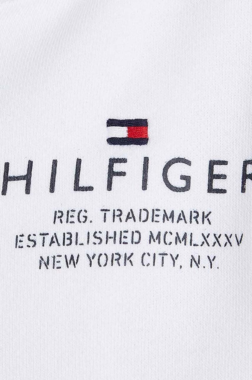 Tommy Hilfiger Детски суичър в бяло с качулка с принт - Pepit.bg