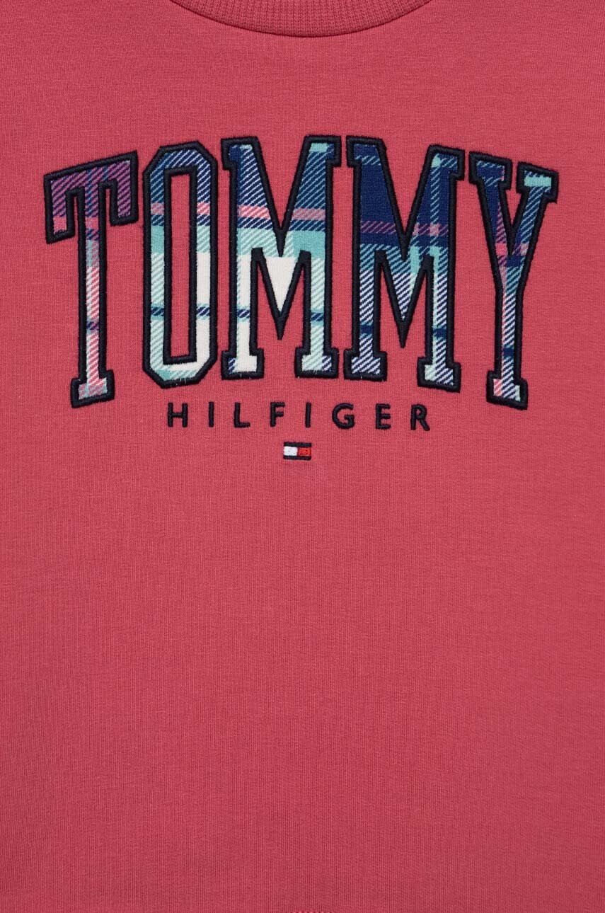Tommy Hilfiger Детски суичър в розово с апликация - Pepit.bg