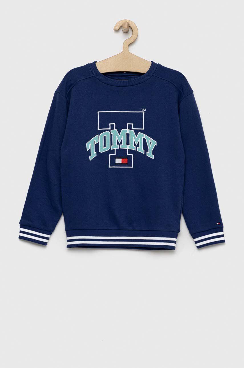 Tommy Hilfiger Детски суичър в синьо с десен - Pepit.bg