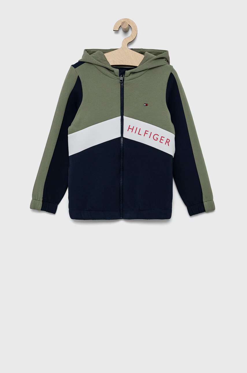 Tommy Hilfiger Детски суичър в тъмносиньо с принт - Pepit.bg
