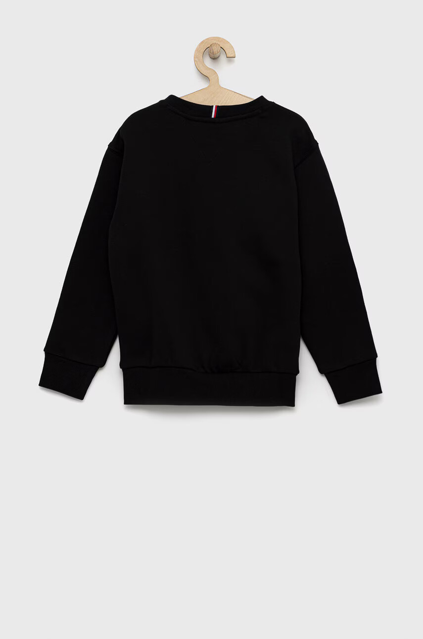 Tommy Hilfiger Детски суичър в черно с принт - Pepit.bg