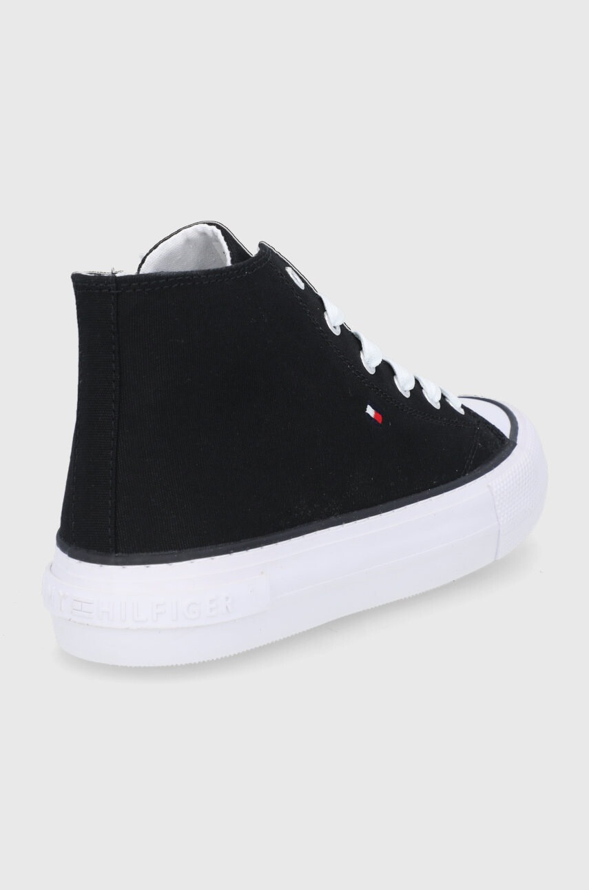Tommy Hilfiger Детски високи кецове в черно - Pepit.bg