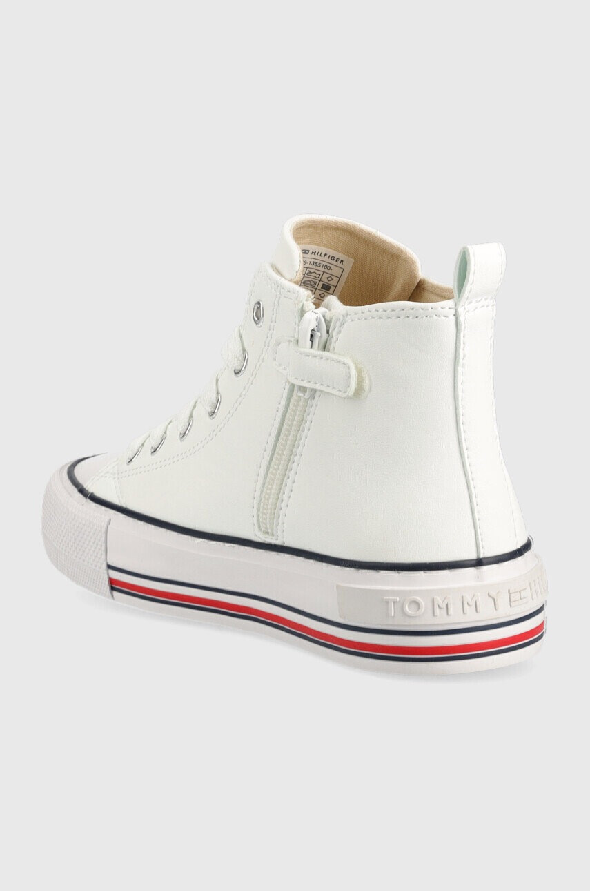 Tommy Hilfiger Детски високи кецове в бяло - Pepit.bg