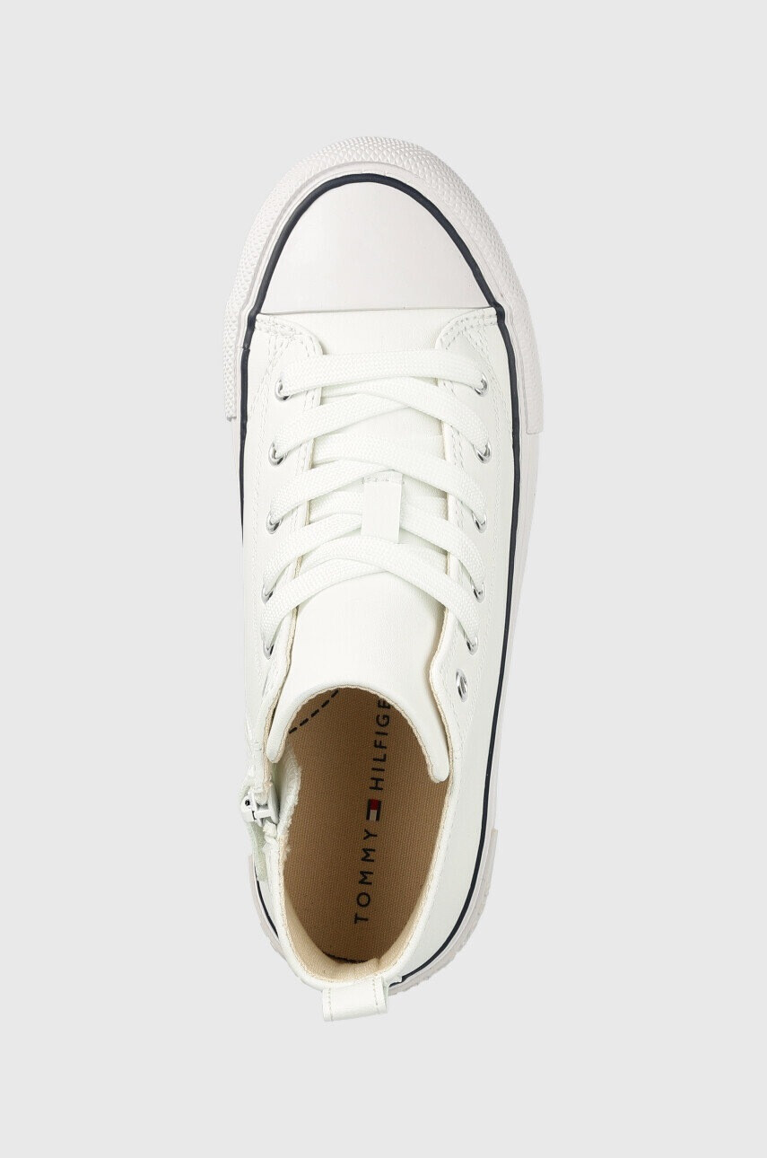 Tommy Hilfiger Детски високи кецове в бяло - Pepit.bg