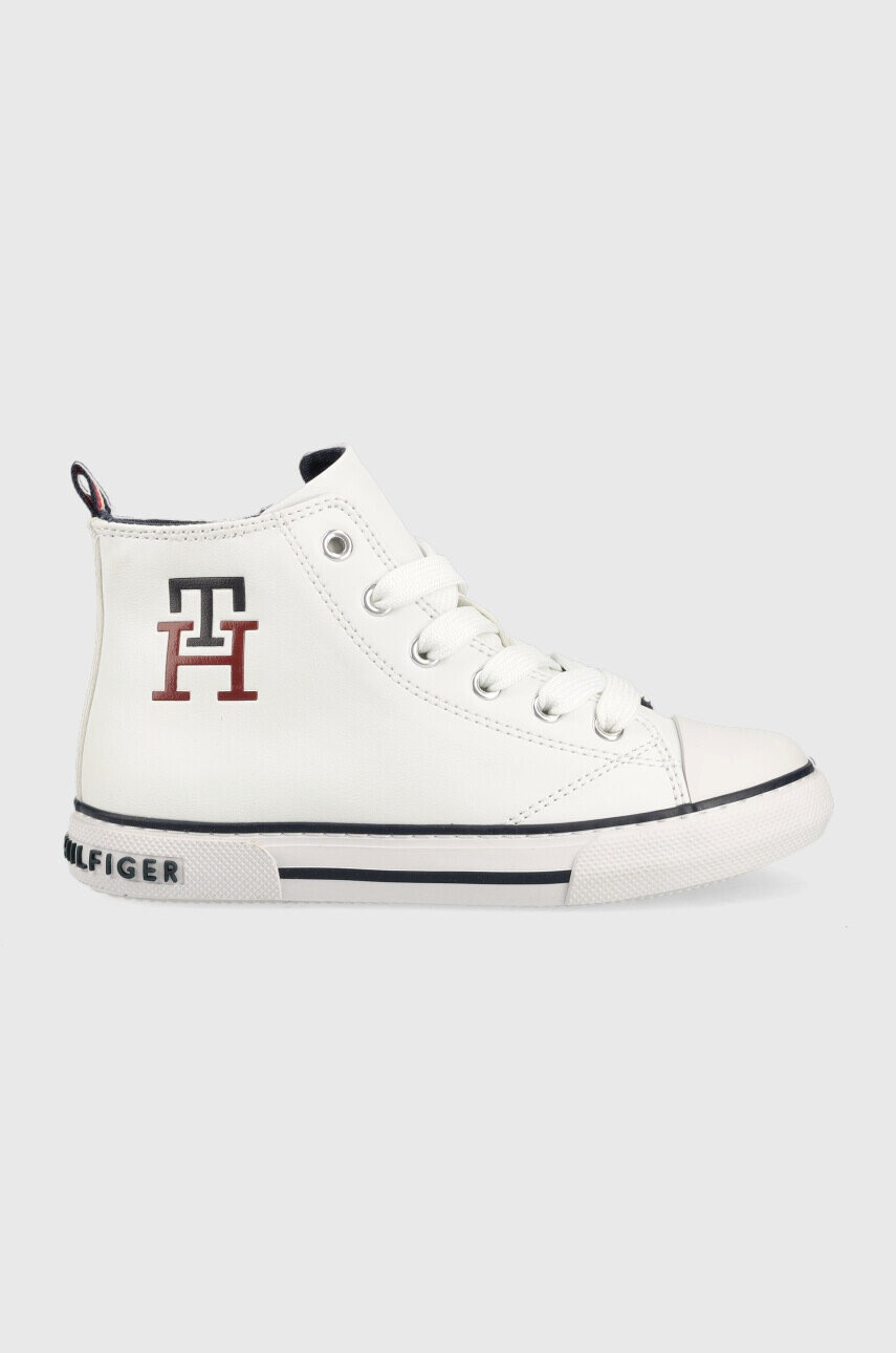 Tommy Hilfiger Детски високи кецове в бяло - Pepit.bg