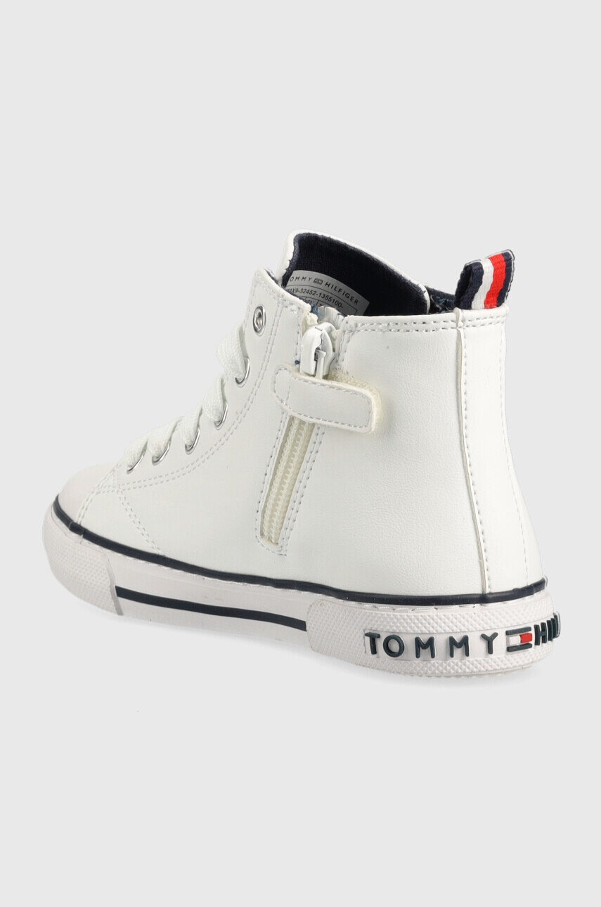 Tommy Hilfiger Детски високи кецове в бяло - Pepit.bg