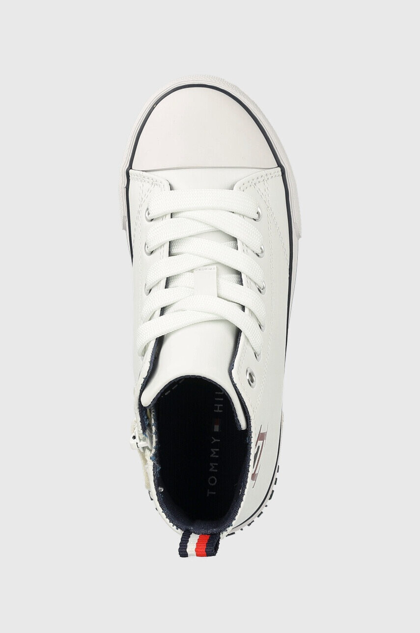 Tommy Hilfiger Детски високи кецове в бяло - Pepit.bg