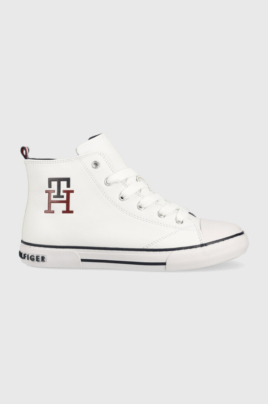 Tommy Hilfiger Детски високи кецове в бяло - Pepit.bg