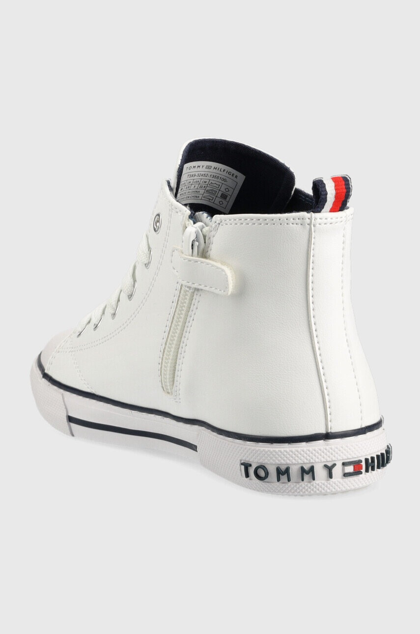 Tommy Hilfiger Детски високи кецове в бяло - Pepit.bg