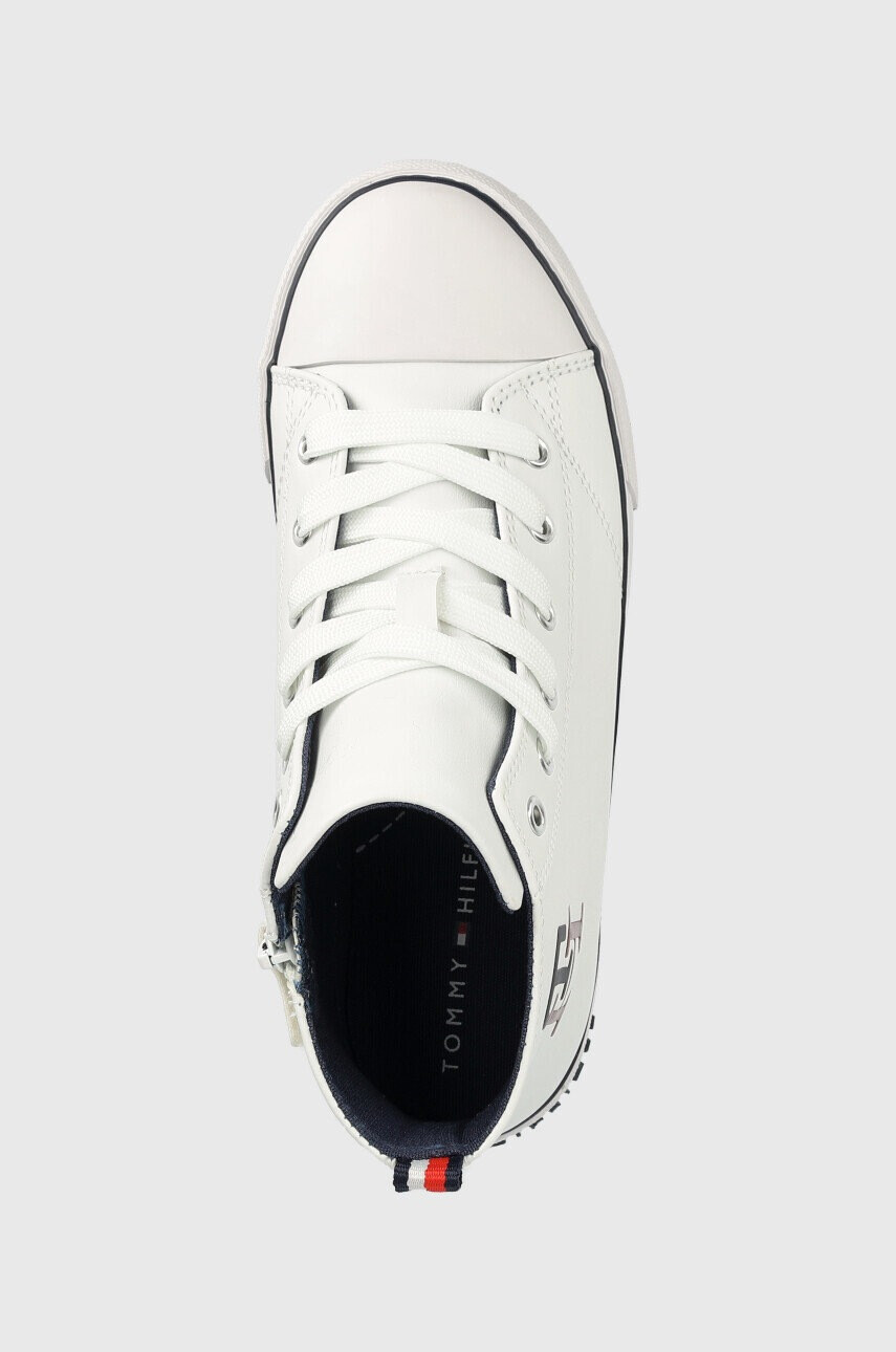 Tommy Hilfiger Детски високи кецове в бяло - Pepit.bg