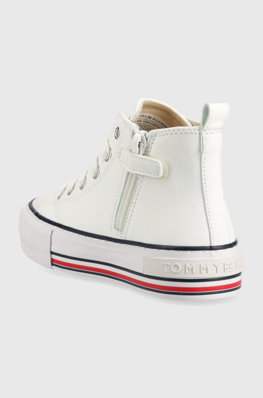 Tommy Hilfiger Детски високи кецове в бяло - Pepit.bg