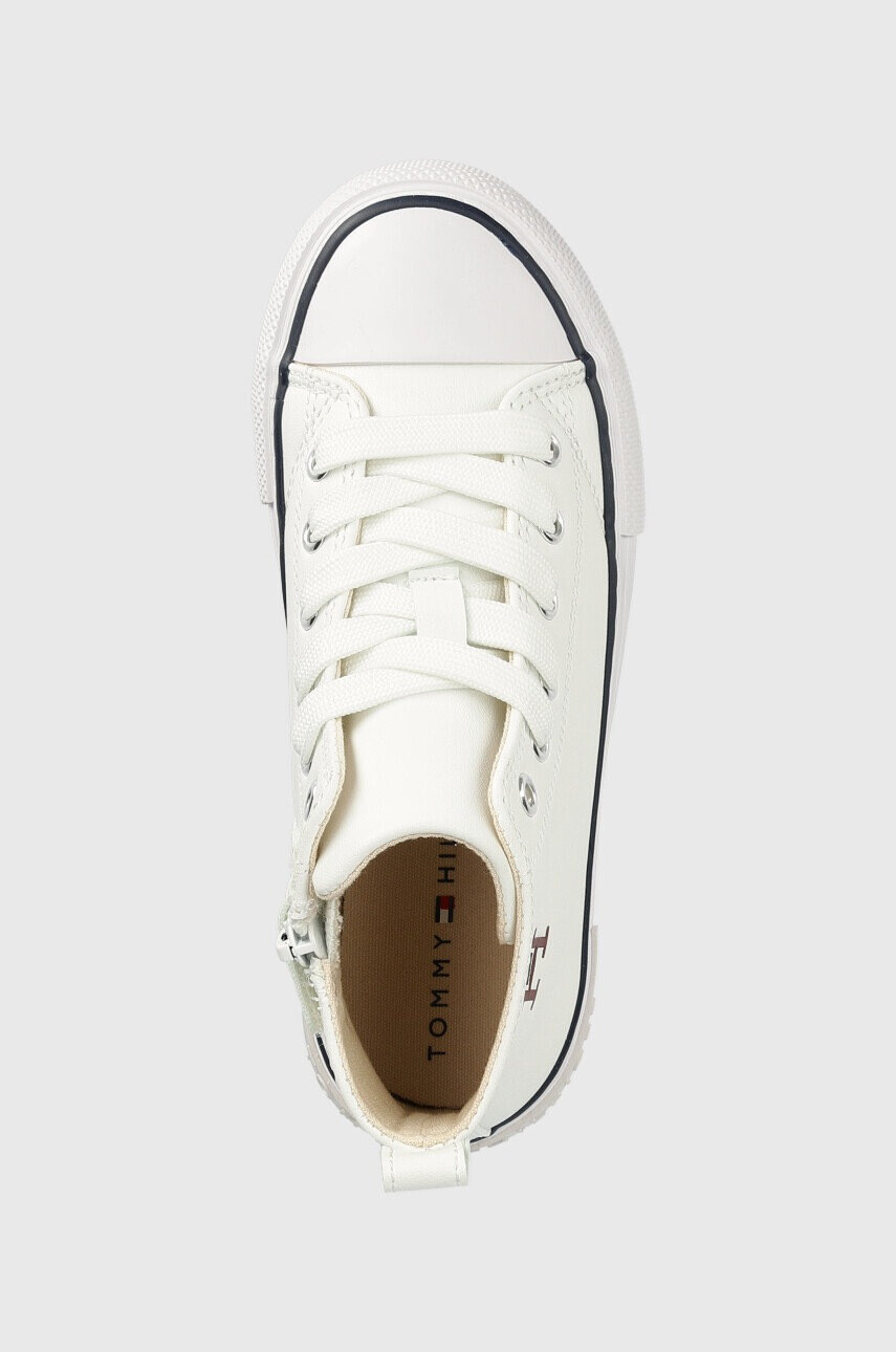 Tommy Hilfiger Детски високи кецове в бяло - Pepit.bg