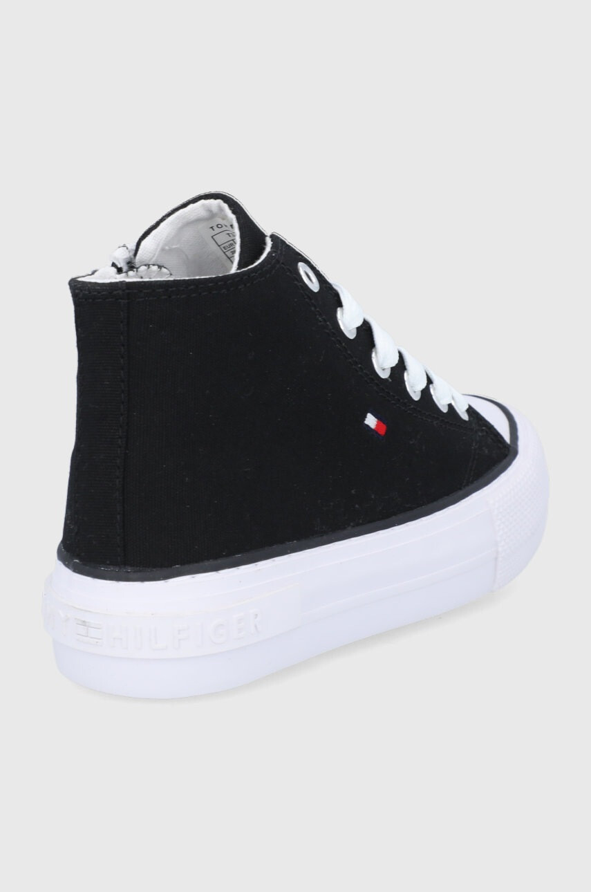 Tommy Hilfiger Детски високи кецове в черно - Pepit.bg